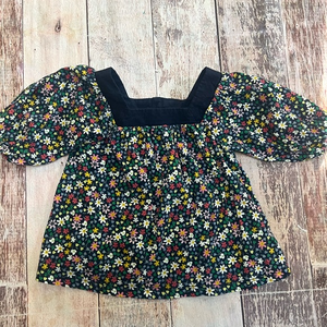 Baby Gap blue floral blouse size 3‎